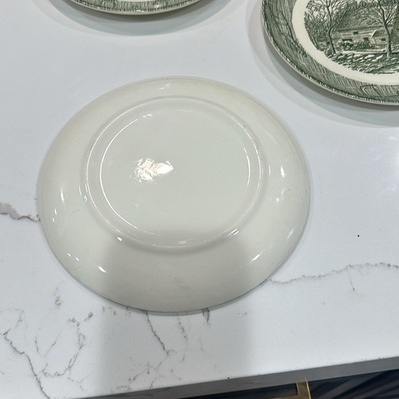 Vintage Green Transferware Rare set of three - Picture 3 of 3